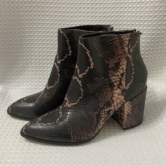 Steve Madden Jillian Snake Print Booties - Picture 3 of 8